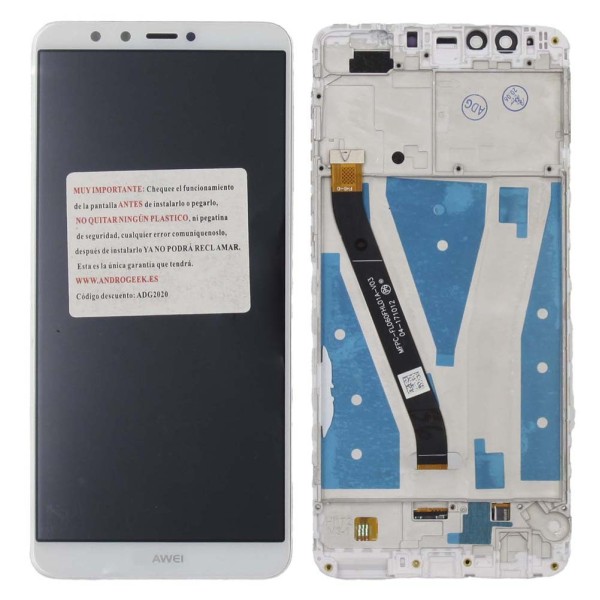 Pantalla Huawei Y9 2018 BLANCA CON MARCO liquidacion