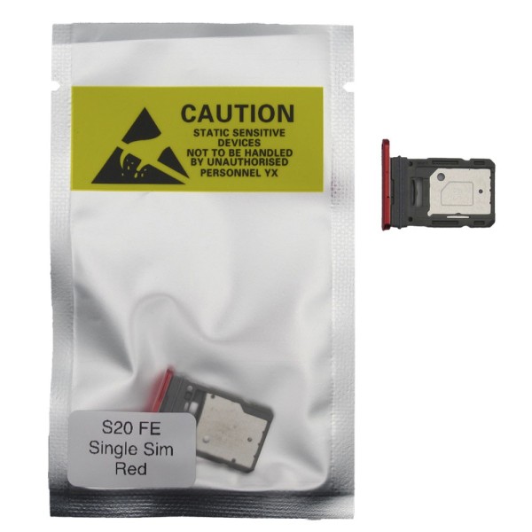 Bandeja SIM para Samsung S20 FE G780 SINGLE ROJA