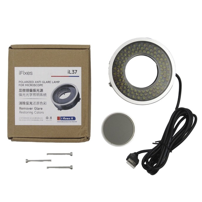 Lente microscopio con luz led polarizada iFixes iL37 tool