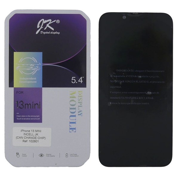 Pantalla iPhone 13 MINI INCELL JK (IC removible) (LCD/display + digitalizador/táctil)