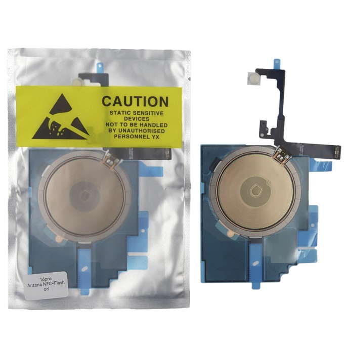 Flex Antena NFC y carga inalámbrica iPhone 16 PRO con Flash