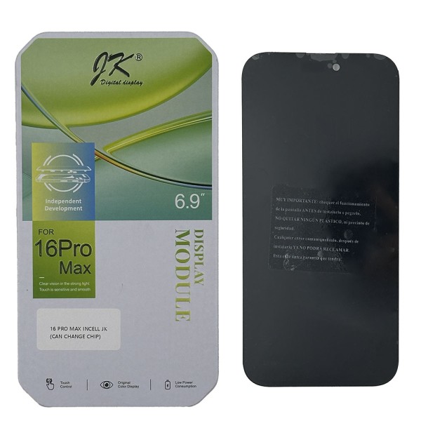 Pantalla iPhone 16 PRO MAX INCELL JK (IC removible) (LCD/display + digitalizador/táctil)