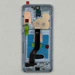 Pantalla Samsung S20 Plus / S20 Plus 5G G985 G986 con MARCO Azul Claro SOFT OLED (LCD/display + digitalizador/táctil)