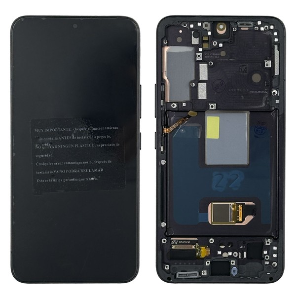 Pantalla Samsung S22 SM-S901 SOFT OLED CON MARCO NEGRO (LCD/display + digitalizador/táctil)