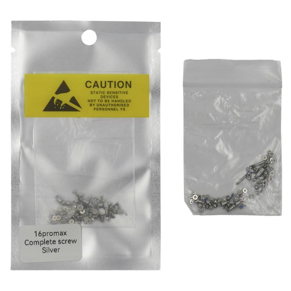 Set de Tornillos para iPhone 16 PRO MAX PLATA