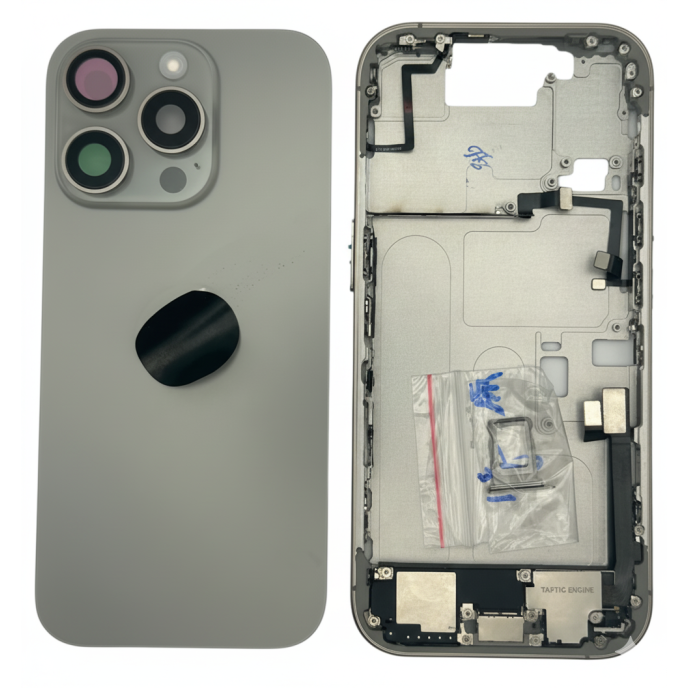 Chasis iPhone 16 PRO MAX NATURAL CON COMPONENTES 100% originales