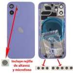 Chasis iPhone 12 MINI PURPURA tapa trasera (Unibody, INCLUYE rejillas)