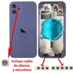 Chasis iPhone 12 Purpura tapa trasera (Unibody, INCLUYE rejillas)
