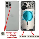 Chasis iPhone 12 PRO MAX BLANCO tapa trasera (Unibody, INCLUYE rejillas)