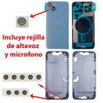 Chasis iPhone 14 PLUS AZUL tapa trasera (Unibody, INCLUYE rejillas)