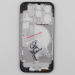 Chasis iPhone 15 PRO NEGRO tapa trasera (Unibody, INCLUYE rejillas)