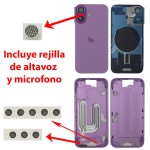Chasis iPhone 16 ROSA tapa trasera (Unibody, INCLUYE rejillas)