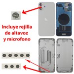 Chasis iPhone 16 PLUS BLANCO tapa trasera (Unibody, INCLUYE rejillas)