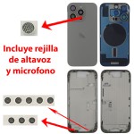 Chasis iPhone 16 PRO TITANIO NATURAL tapa trasera (INCLUYE rejillas)
