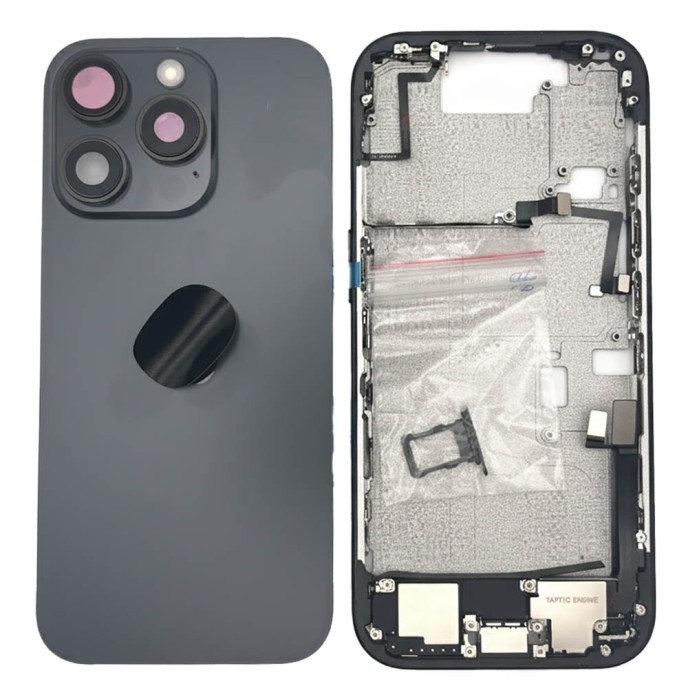 Chasis iPhone 16 PRO MAX NEGRO CON COMPONENTES 100% originales