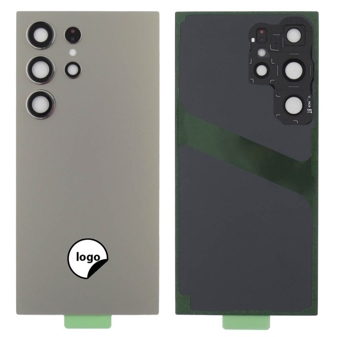 Tapa trasera Samsung S24 Ultra SM-S928 TITANIO GRIS CON LENTE
