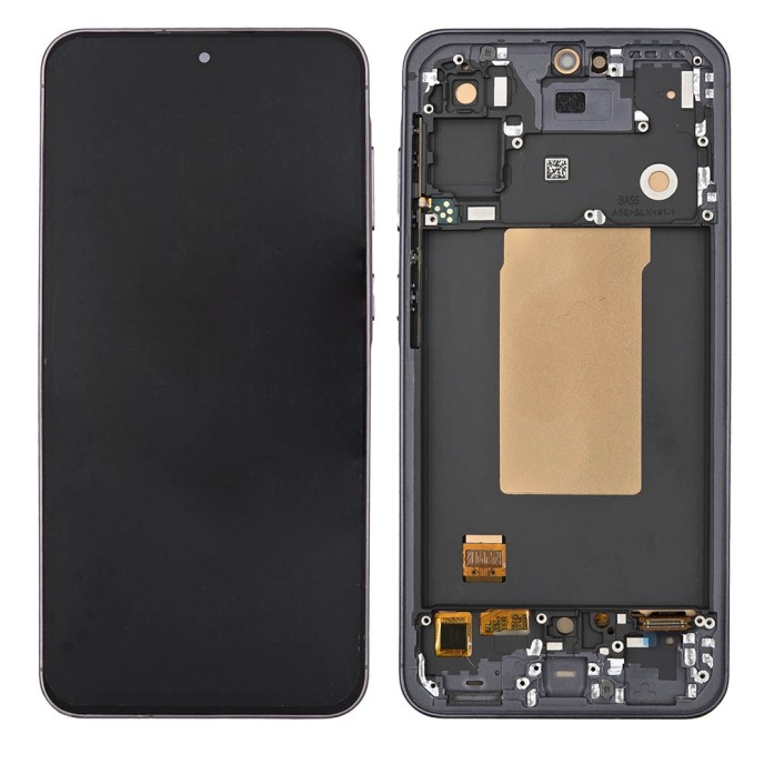 Pantalla Samsung A56 5G A566B OLED CON MARCO Grafito (LCD/display + digitalizador/táctil)